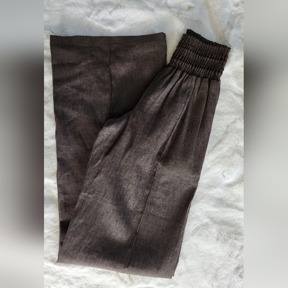 NWOT BCBG Brown Linen Pants - Size XS - Picture 1 of 9